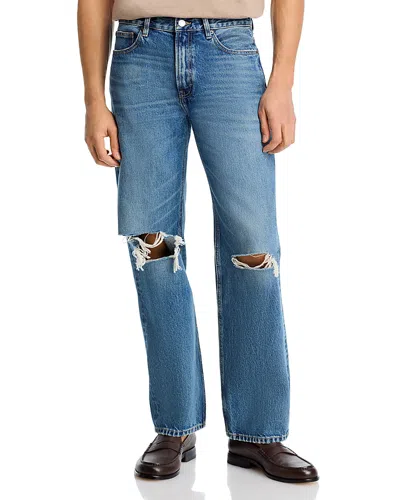 Frame Relaxed Fit Pre Ripped Jeans In Coolton In Blue