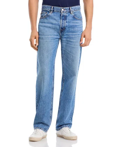 Frame Relaxed Fit Straight Leg Jeans In Collegiate In Blue