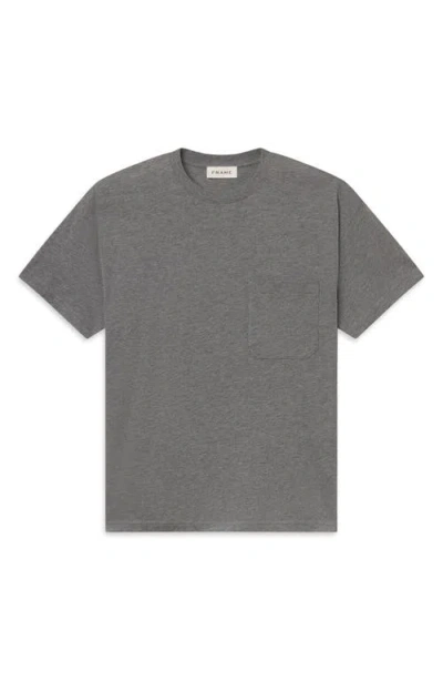 Frame Relaxed Pima Cotton Pocket T-shirt In Gray