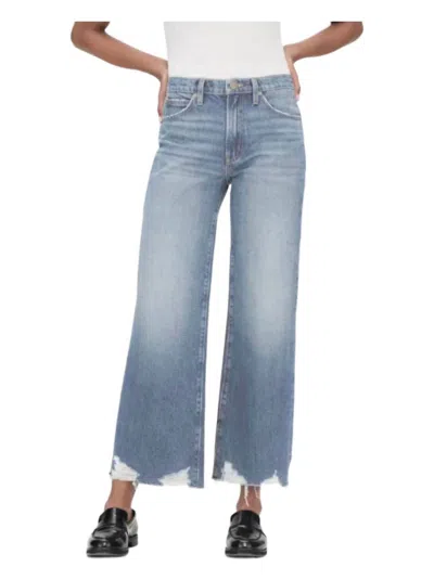 Frame Relaxed Straight Raw Fray Jeans In Divine Modern Chew