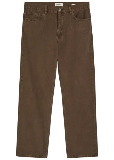 Frame Relaxed Straight-leg Denim Jeans In Brown