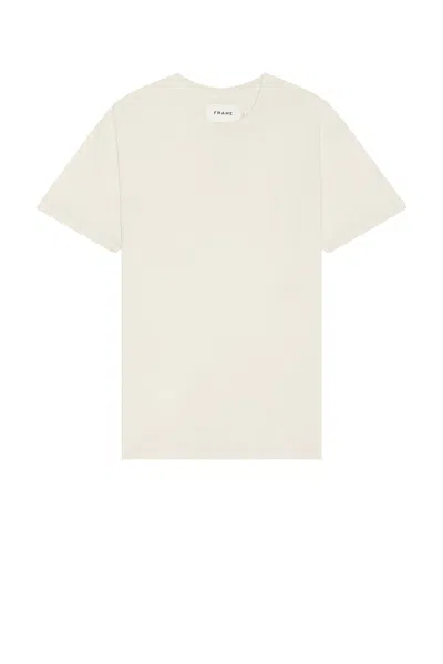 Frame Duo Fold Tee In White Sand
