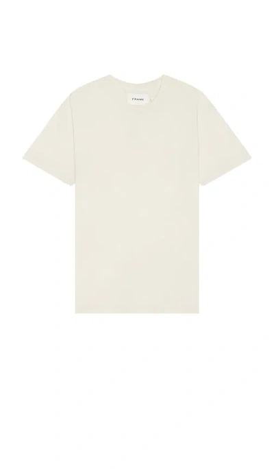 Frame Duo Fold Tee In White Sand