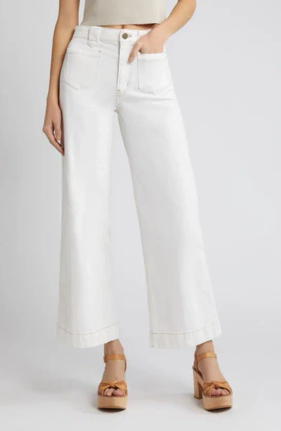 Frame Relaxed Wide Leg Utility Jeans In Au Natural Clean