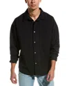Frame Waffle-knit Lyocell-blend Shirt In Blue