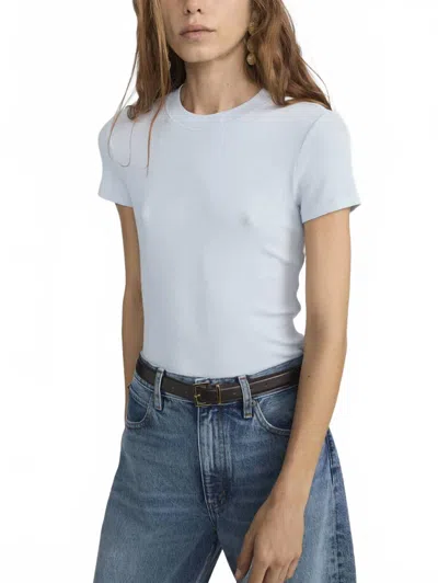 Frame Rib Baby Tee In Sky Blue