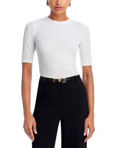 Frame Rib Crewneck Tee In White