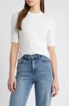Frame Rib Crewneck T-shirt In White
