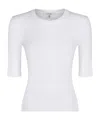 Frame Rib Round-neck T-shirt In White