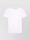 Frame Ribbed Crew-neck Cotton T-shirt With Short Sleeves