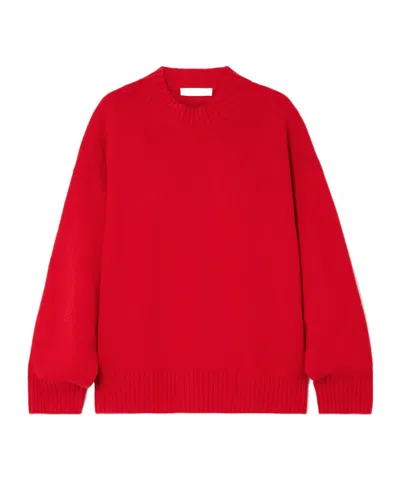 Frame Ribbed Crew Neck Sweater In Black