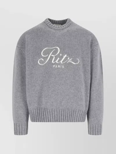 Frame Ribbed Crewneck Top Long Sleeves