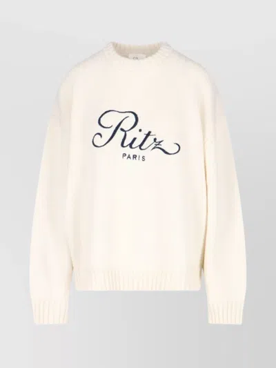 Frame Ribbed Crewneck Top Long Sleeves