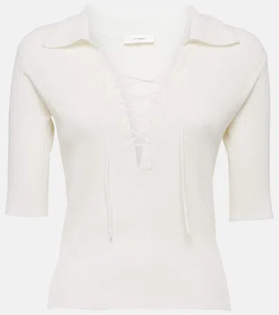 Frame Ribbed-knit Sweater In White