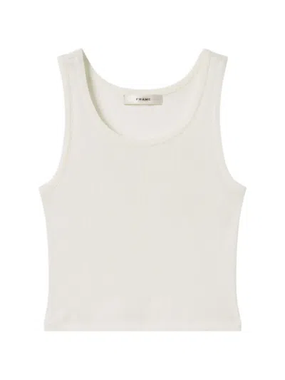 Frame Ribbed Tank In White