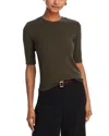 Frame Ribbed Tee In Rich Military