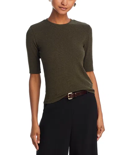 Frame Ribbed Tee In Rich Military