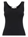 Frame Ribbed Top In Black