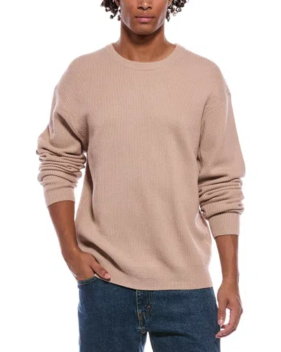 Frame Ribbed Wool & Silk-blend Crewneck Sweater In Multi