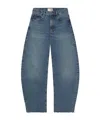 Frame Long Barrel Jeans In Blue