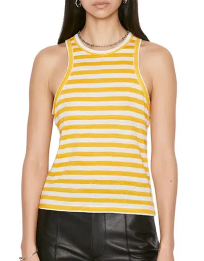 Frame Ringer Tank Top In Kumquat Multi In Animal Print