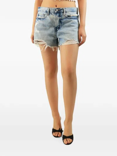 Pre-owned Frame Ripped Denim Shorts In Blue