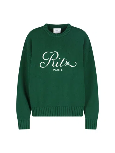 Frame X Ritz Paris Joint Sweater In Green