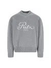 Frame Ribbed Crewneck Top Long Sleeves