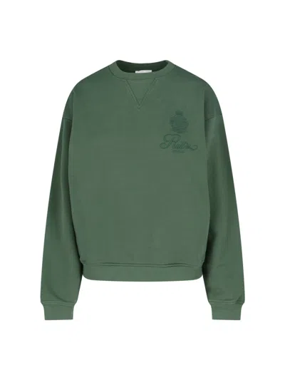 Frame Ritz Crew Neck Sweatshirt In Green