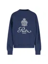 Frame Ritz Crew Neck Sweatshirt In Blue