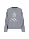Frame Ritz Crew Neck Sweatshirt In Gray