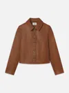 Frame X Ritz Paris Leather Jacket In Brown