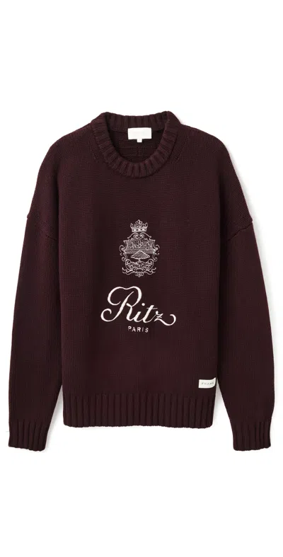 Frame Ritz Paris Unisex Cashmere Sweater Bordeaux
