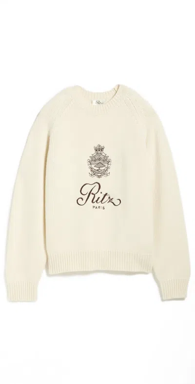 Frame Ritz Unisex Cashmere Sweater Cream In Neutral