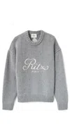 Frame Ritz Unisex Cashmere Sweater Grey Melange In Grey Melange