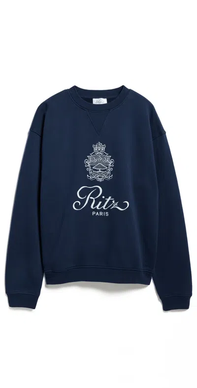 Frame Ritz Unisex Sweatshirt Dark Navy In Blue