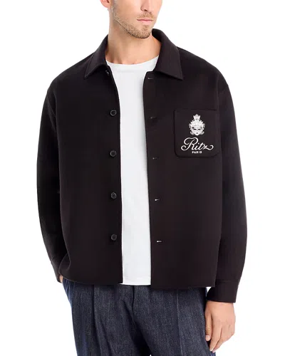 Frame Ritz Wool Double Face Shirt Jacket In Brown