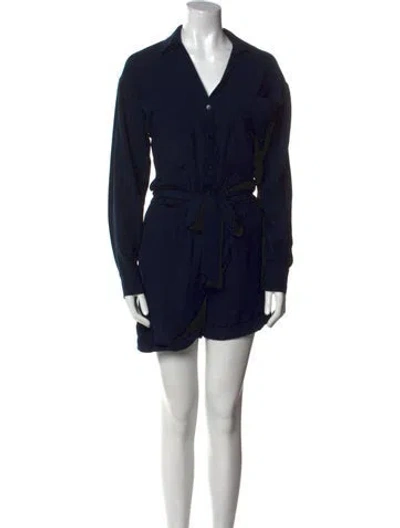 Pre-owned Frame Romper In Blue