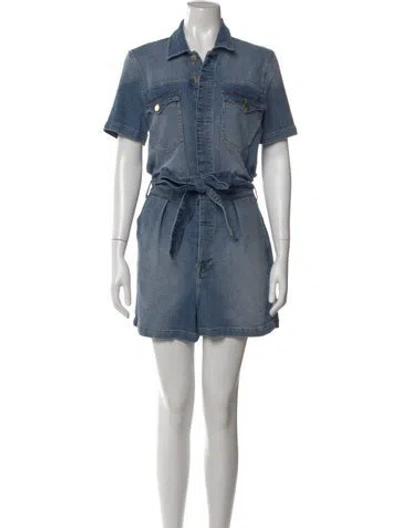 Pre-owned Frame Romper In Blue