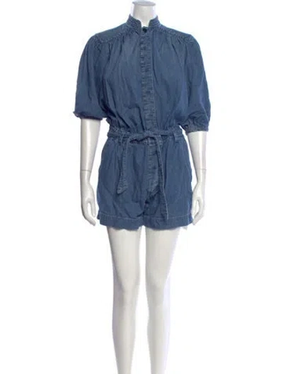 Pre-owned Frame Romper In Blue