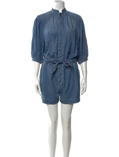 Pre-owned Frame Romper In Blue