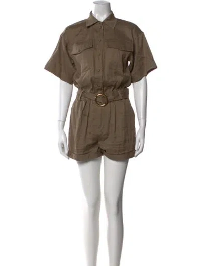 Pre-owned Frame Romper In Brown