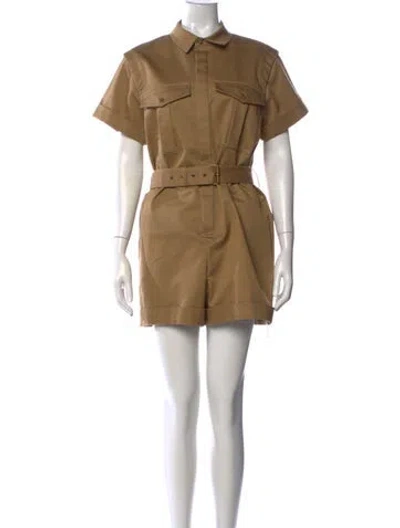 Pre-owned Frame Romper In Brown