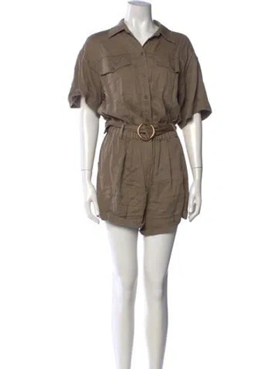 Pre-owned Frame Romper In Brown
