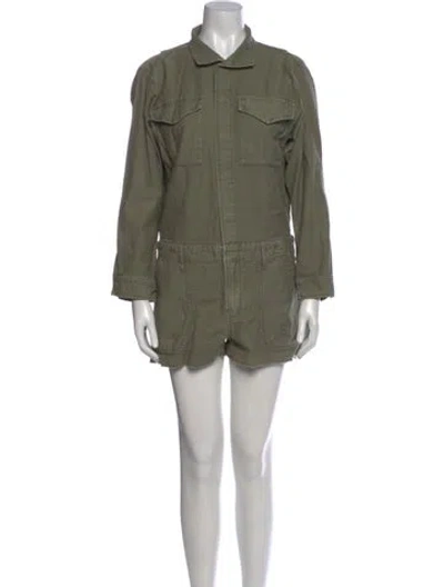 Pre-owned Frame Romper In Green