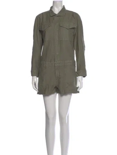Pre-owned Frame Romper In Green