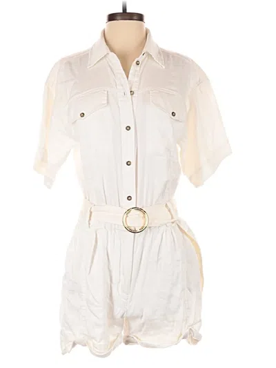 Pre-owned Frame Romper In Ivory