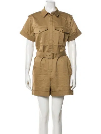Pre-owned Frame Romper In Neutral