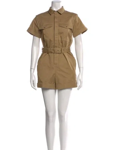 Pre-owned Frame Romper In Neutral