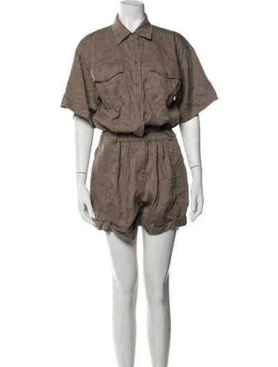 Pre-owned Frame Romper In Neutrals